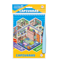 Livro Adesivos Capivaras com Adesivos 3D