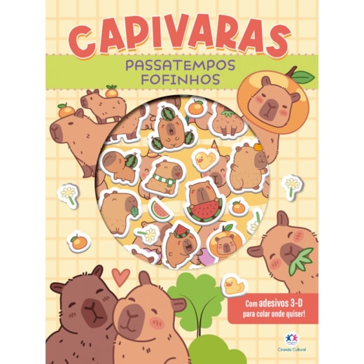 Livro Adesivos Capivaras - Passatempos fofinhos
