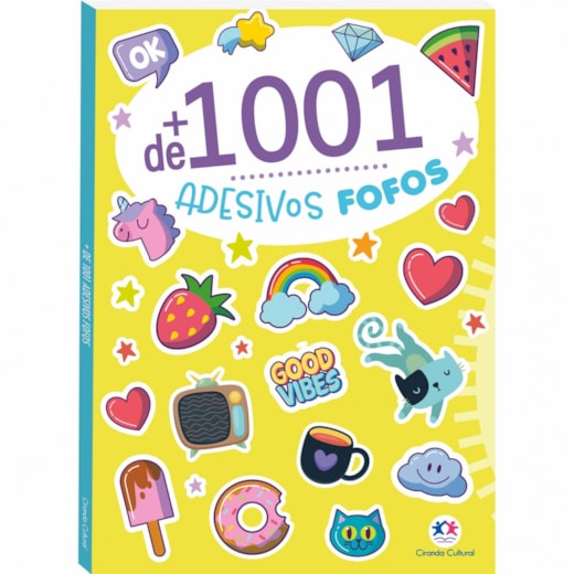 Livro Adesivos + de 1001 Adesivos Fofos Vol. 1