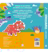 Livro Adesivos Dinossauros Amigos - Atividades com Adesivos Cola e Descola
