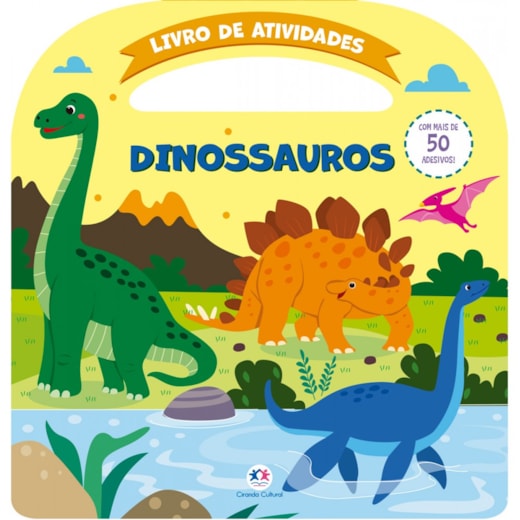 Livro Adesivos Dinossauros - Atividades e mais 50 adesivos