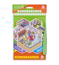 Livro Adesivos Dinossauros com Adesivos 3D