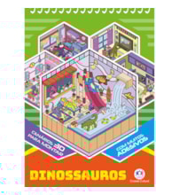 Livro Adesivos Dinossauros com Adesivos 3D