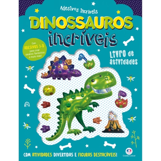 Livro Adesivos Dinossauros Incríveis