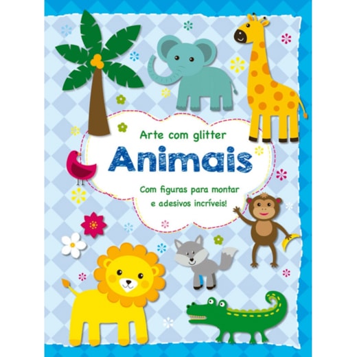 Livro Adesivos Glitter art - with animals