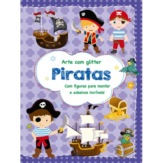 Livro Adesivos Glitter art - with pirates