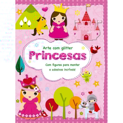 Livro Adesivos Glitter art - with princess