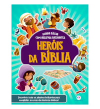 Livro Adesivos Heróis da Bíblia - com adesivos brilhantes