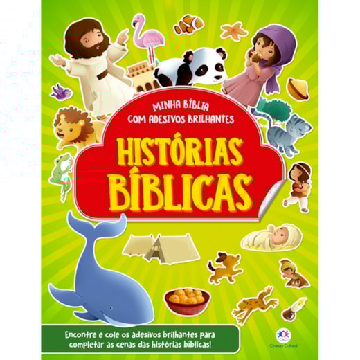 Livro Adesivos Histórias bíblicas - com adesivos brilhantes