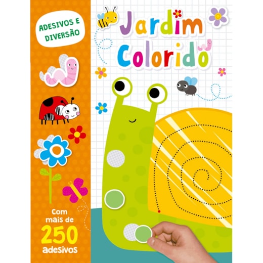 Livro Adesivos Jardim colorido