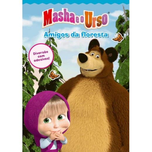 Livro Adesivos Masha e o Urso - Amigos da floresta