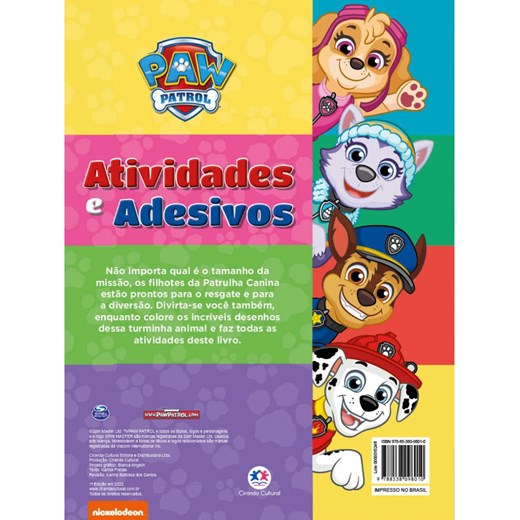 Patrulha Canina Colorindo Com Adesivos - 4ª Ed - 9786555477436