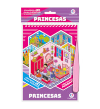 Livro Adesivos Princesas com Adesivos 3D