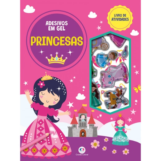 Livro Adesivos Princesas - Livro de atividades e adesivos em gel