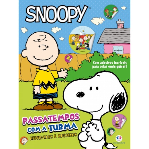 Livro Adesivos Snoopy - Passatempos com a turma - Livro com adesivos pra colar onde quiser!