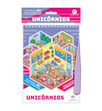 Livro Adesivos Unicórnios com Adesivos 3D