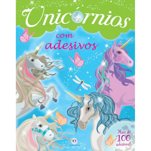 Livro Adesivos Unicórnios com adesivos