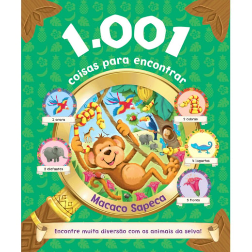 Livro Almofadado 1.001 coisas para encontrar - Macaco sapeca