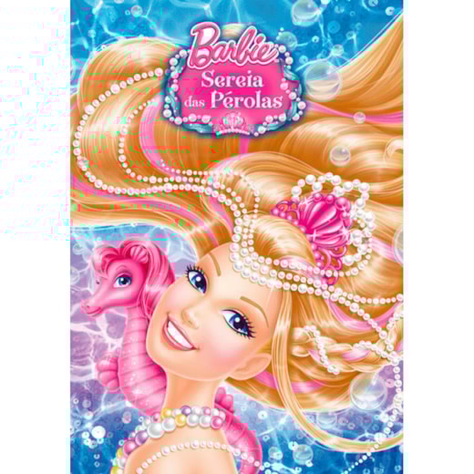 Livro Almofadado grande Barbie - Sereia das pérolas