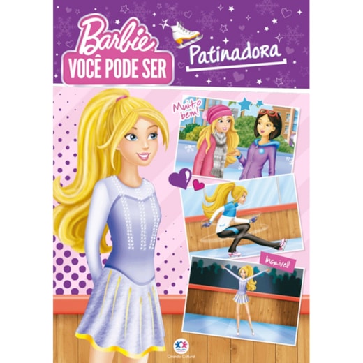 Livro Almofadado grande Barbie - Você pode ser patinadora
