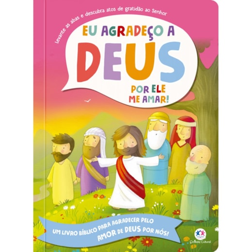 Livro Almofadado grande Eu Agradeço a Deus por Ele me Amar!
