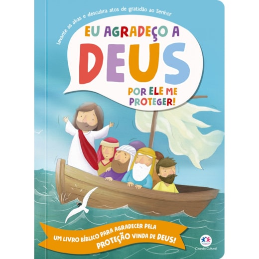 Livro Almofadado grande Eu Agradeço a Deus por Ele me Proteger!
