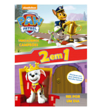 Livro Almofadado grande Patrulha Canina - Verdadeiros campeões - Rei por um dia Livro Almofadado grande Patrulha Canina - Verdadeiros campeões - Rei por um dia