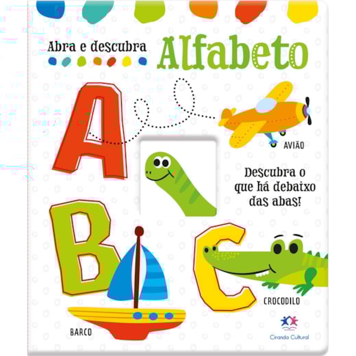 Livro Almofadado médio Abra e Descubra - Alfabeto