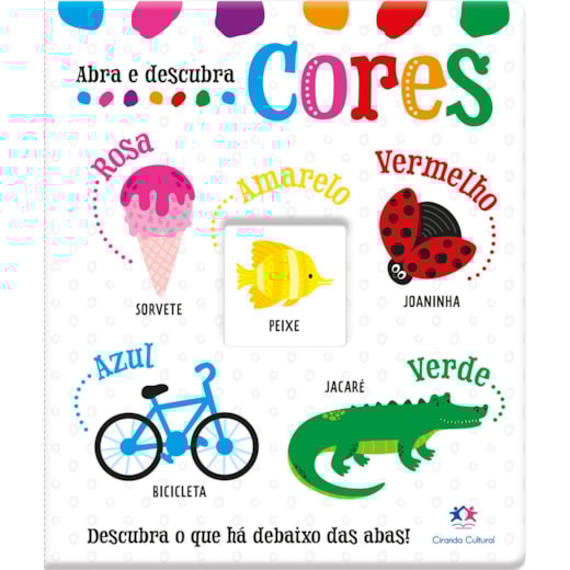 Livro Almofadado médio Abra e Descubra - Cores