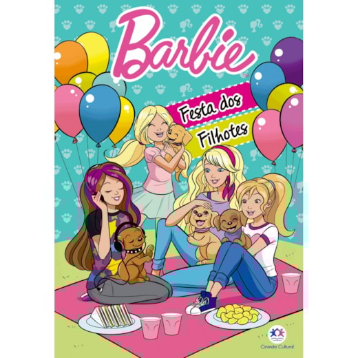 Livro Almofadado médio Barbie - Festa dos filhotes