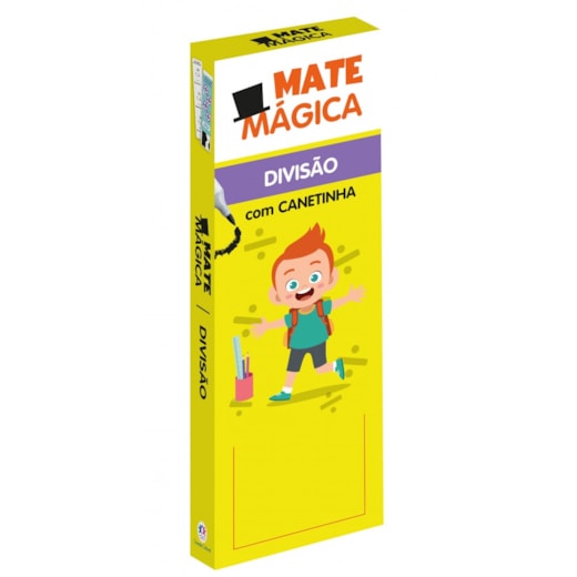 Livro Apoio escolar Divisão - Livro Infantil de Matemática com Canetinha Reutilizável - Atividades Educativas