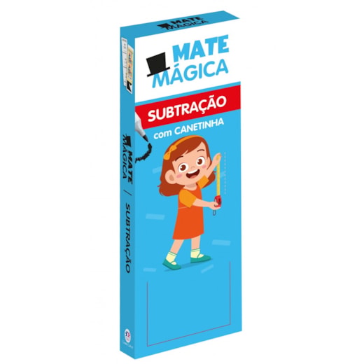 Livro Apoio escolar Subtração - Livro Infantil de Matemática com Canetinha Reutilizável - Atividades Educativas