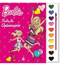 Livro Aquarela Barbie - Festa de aniversário