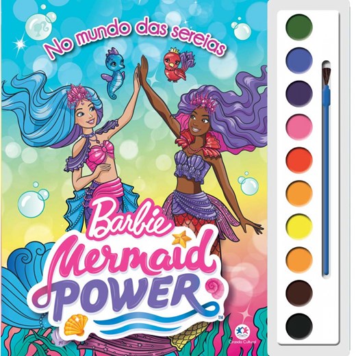Livro Aquarela Barbie - No mundo das sereias