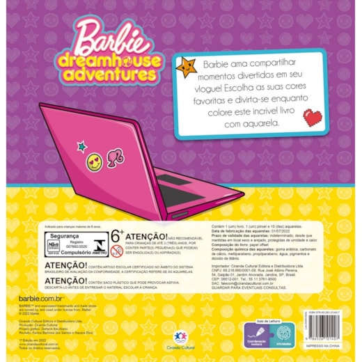 Livro Infantil Colorir Barbie C/50 Adesivos 48pag Ciranda - Ri Happy