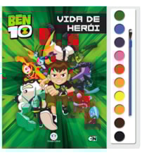 Livro Aquarela Ben 10 - Vida de herói Livro Aquarela Ben 10 - Vida de herói