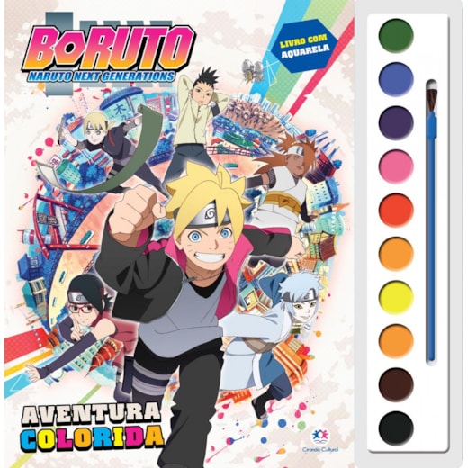 Livro Aquarela Boruto - Aventura Colorida