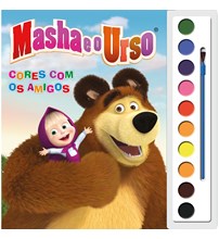 Livro Aquarela Masha e o Urso - Cores com os amigos