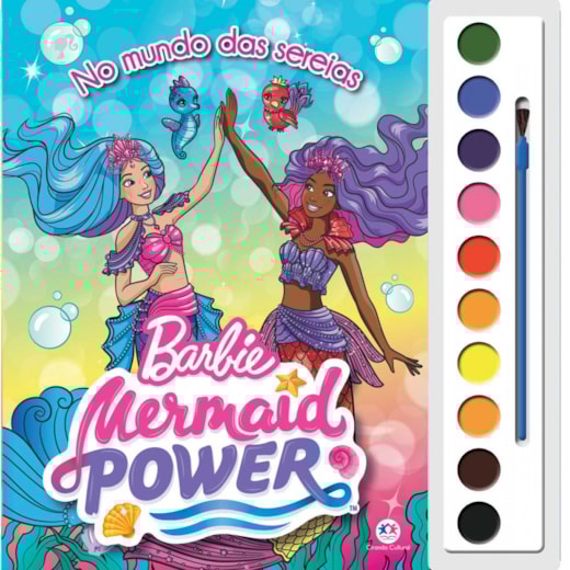 Livro Aquarela Mermaid Power