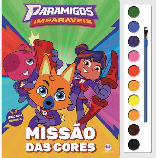 Livro Aquarela Paramigos imparáveis - Missão das cores