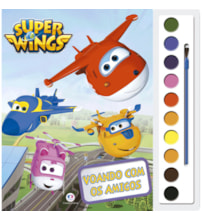 Livro Aquarela Super Wings - Voando com os amigos