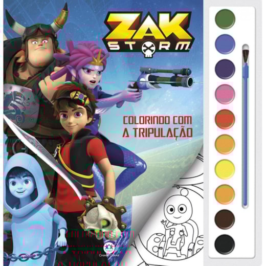 Livro Aquarela Zak Storm - Colorindo com a tripulação