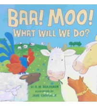 Livro Baa! Moo! What Will We Do?