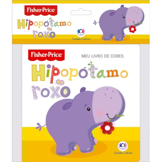 Livro Banho My colors book - Purple hippo