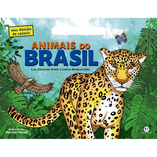 Livro Blocão de colorir Animais do Brasil