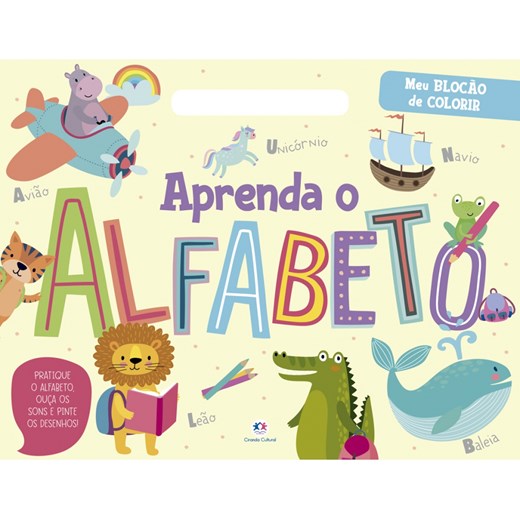 Livro Blocão de colorir Aprenda o alfabeto