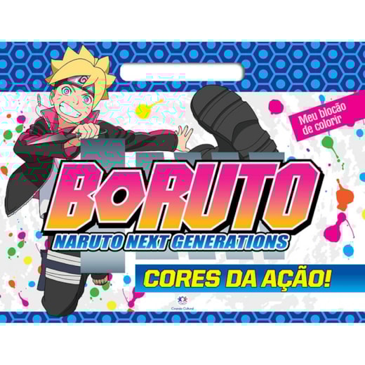 Livro Blocão de colorir Boruto - Cores da ação