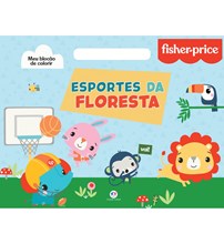 Livro Blocão de colorir Fisher-Price - Esportes da floresta