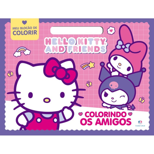 Livro Blocão de colorir Hello Kitty - Colorindo os amigos - Meu Blocão de Colorir