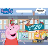 Livro Blocão de colorir Peppa Pig - Profissões incríveis
